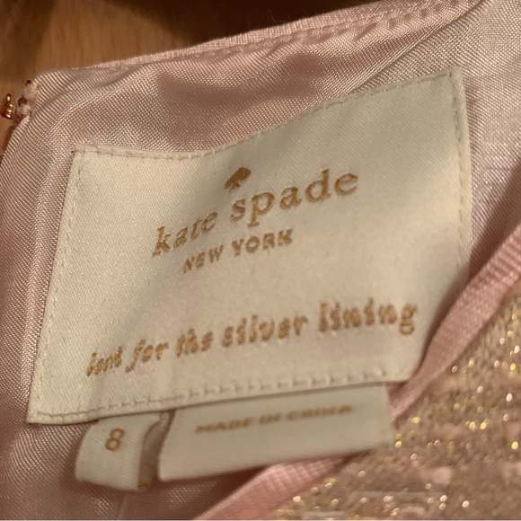 Kate Spade Della Dress Size 8 -All that glitters back zip sleeveless in Blush - Picture 8 of 16